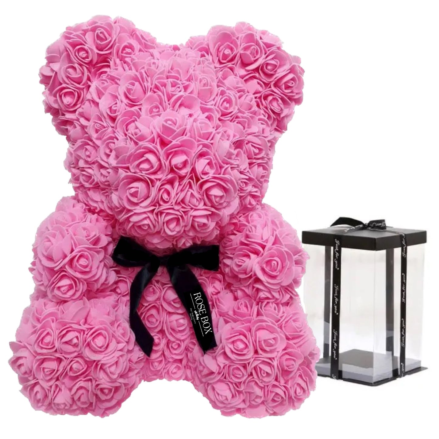 Urs mare 40cm roz + Cutie cadou