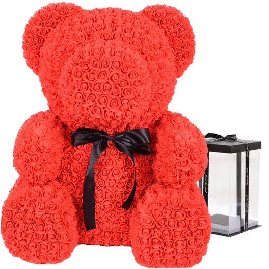 Urs imens 70cm roșu + Cutie cadou