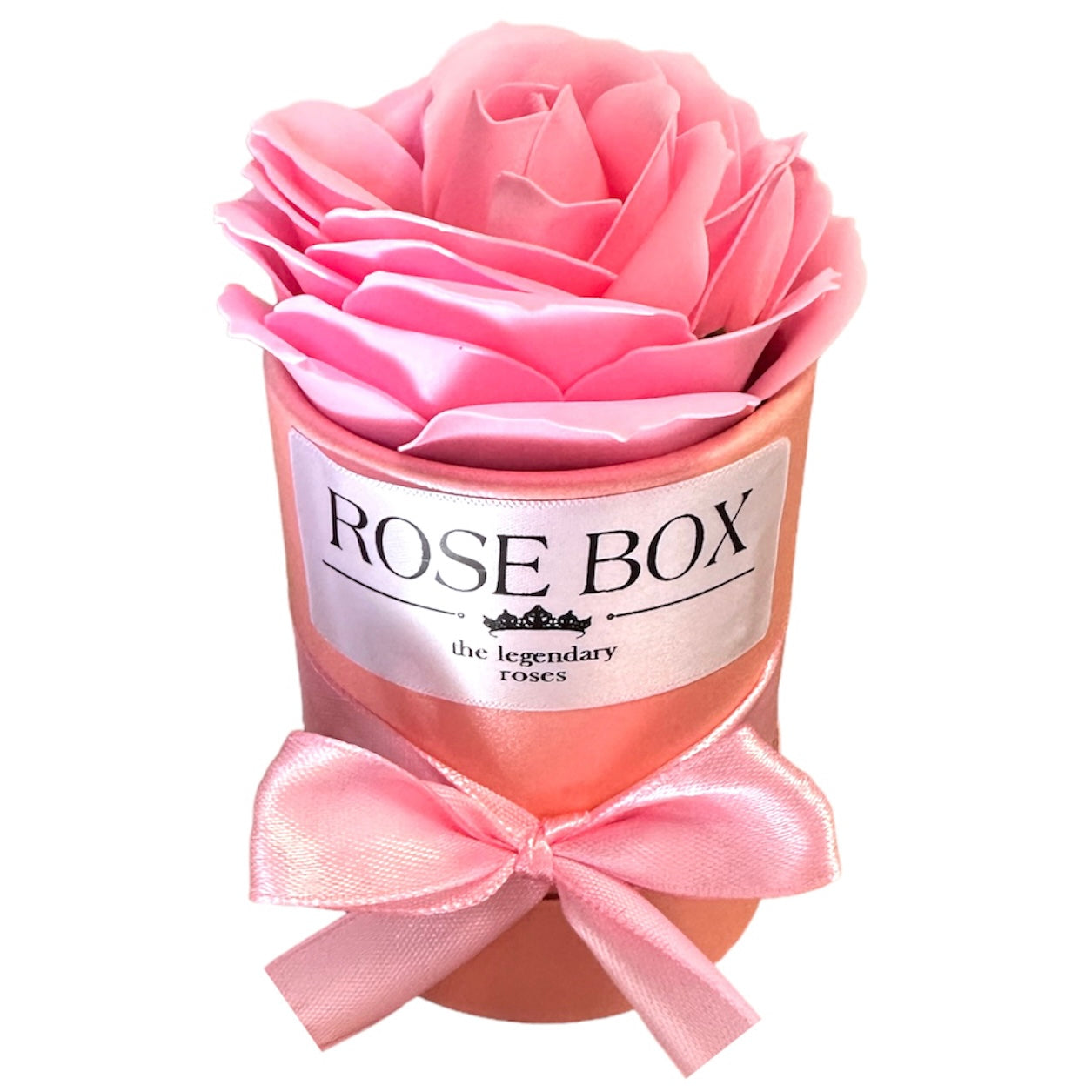 Trandafir mare roz în cutie roz