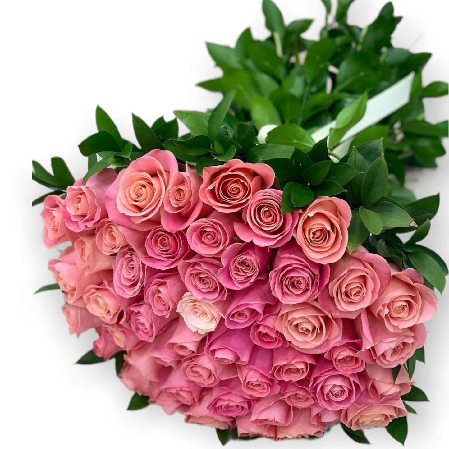 Buchet simplu cu trandafiri naturali roz