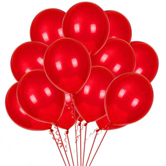 10 baloane cu heliu roșii