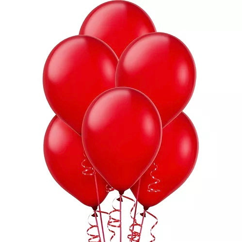 5 baloane cu heliu roșii